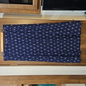 Terra & Sky Blue and White Maxi Skirt womens size 14W